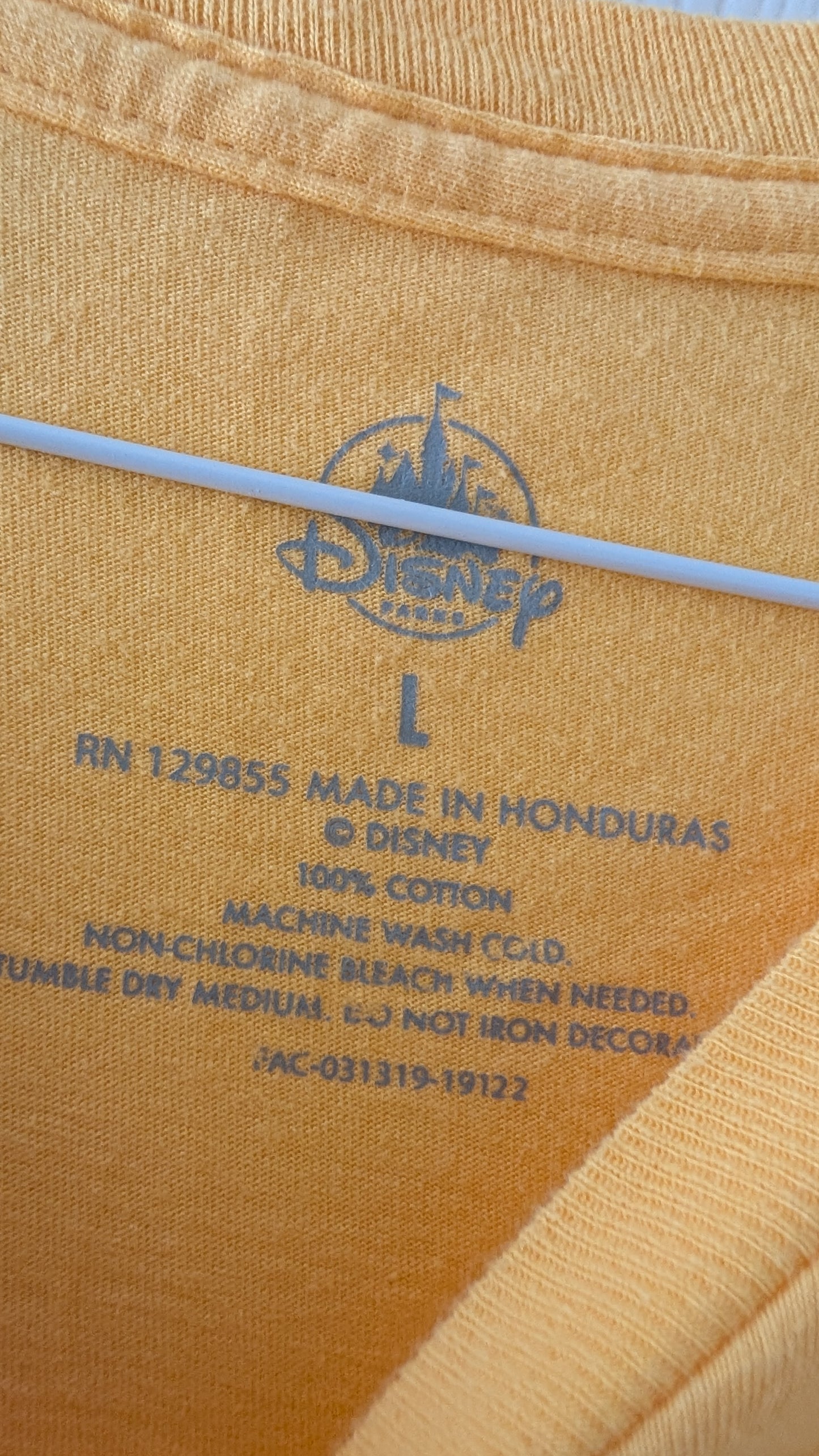 Walt Disney World Retro Yellow T-Shirt - L - Mens