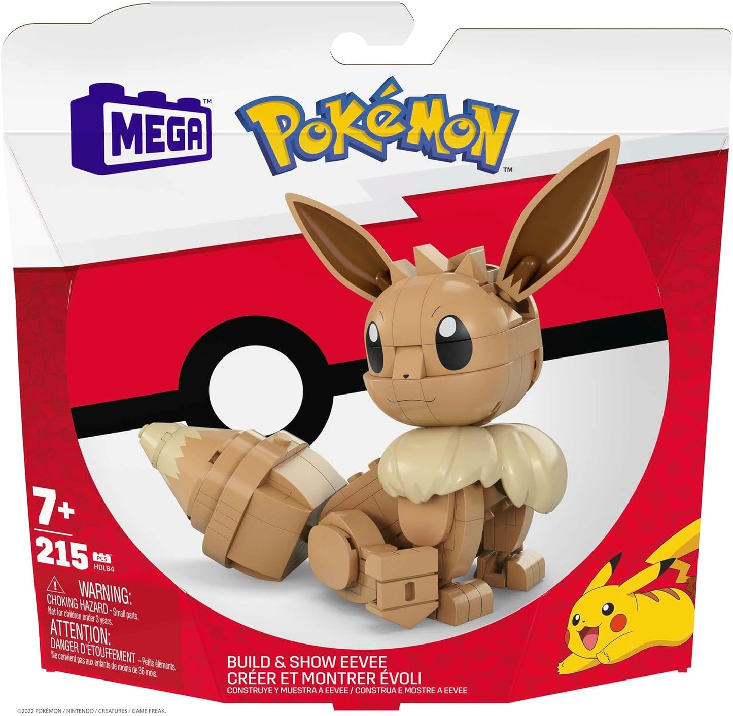 Mega Pokemon Building Blocks - Build & Show Eevee - 215 Pieces