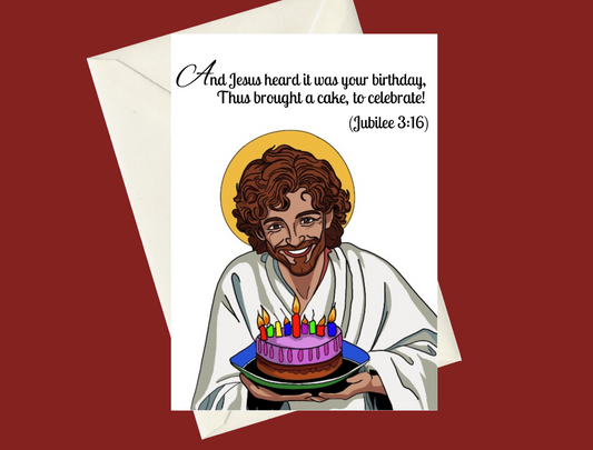 Jesus Christ Celebrate Birthday Card
