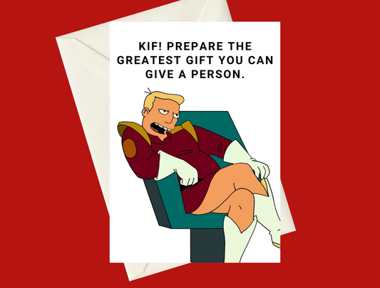 Futurama Zapp Brannigan President A5 Birthday Card
