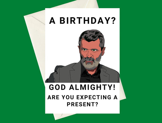 Manchester United Roy Keane A5 Birthday Card