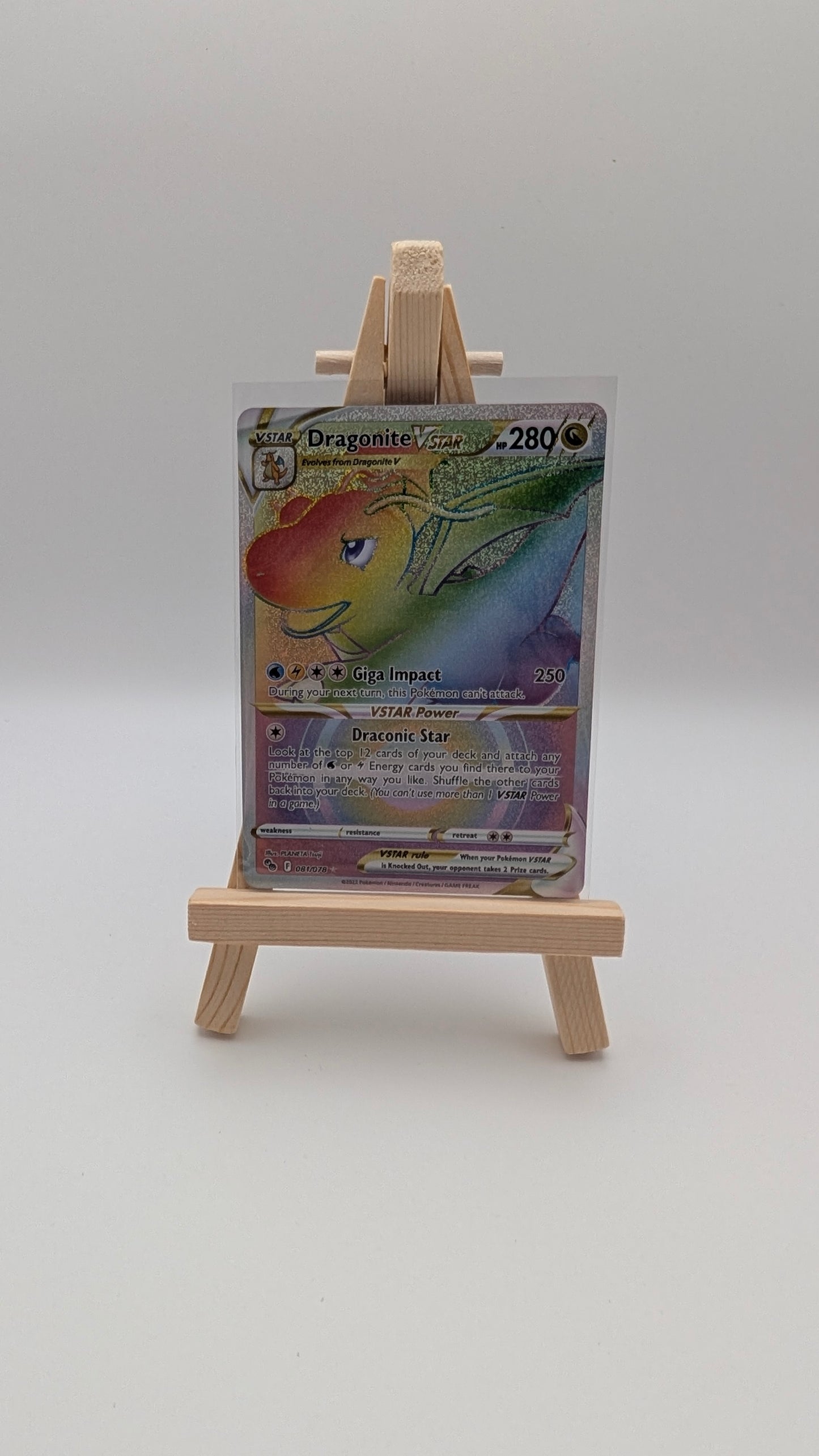 Pokemon TCG - Dragonite VStar  081/078 - Rainbow Full Art Card