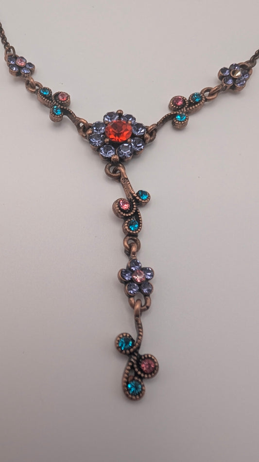 Impulse Necklace Colorful Flower Glitter Jewelery