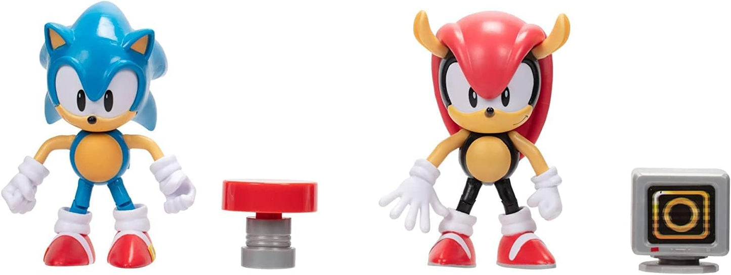 Sonic the Hedgehog - Classic Sonic & Classic Mighty Action Figure 2 Pack - 10cm