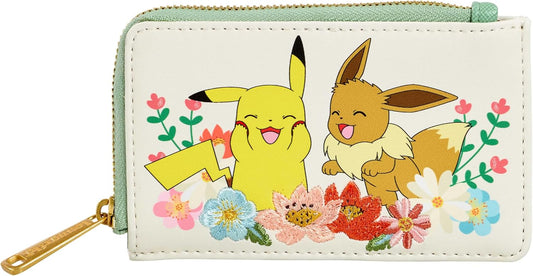 Pokemon Loungefly - Pikachu & Eevee Floral Wallet Purse
