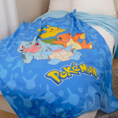 Pokemon Kanto Starters Fleece Blanket - 130 x 160cm
