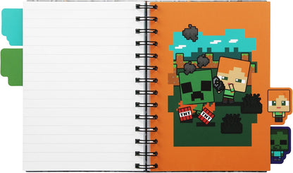 Minecraft Notebook Stationery  A5 Spiral Bound Planner with Dividers and Ruler