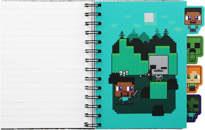 Minecraft Notebook Stationery  A5 Spiral Bound Planner with Dividers and Ruler