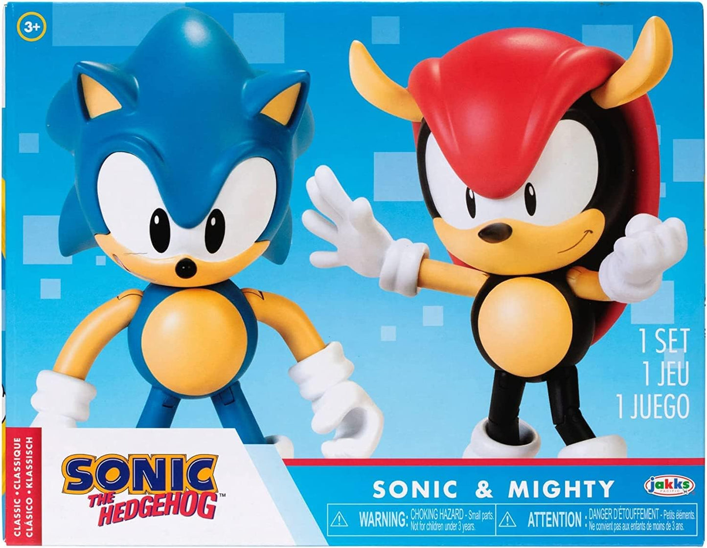 Sonic the Hedgehog - Classic Sonic & Classic Mighty Action Figure 2 Pack - 10cm