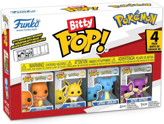 Funko Bitty POP! - Pokemon - Charmander, Jolteon, Lapras, Rattata Four Pack