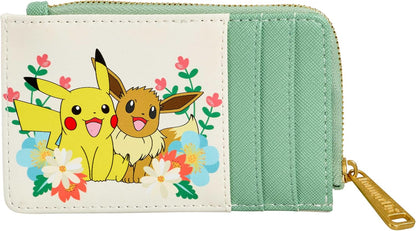 Pokemon Loungefly - Pikachu & Eevee Floral Wallet Purse