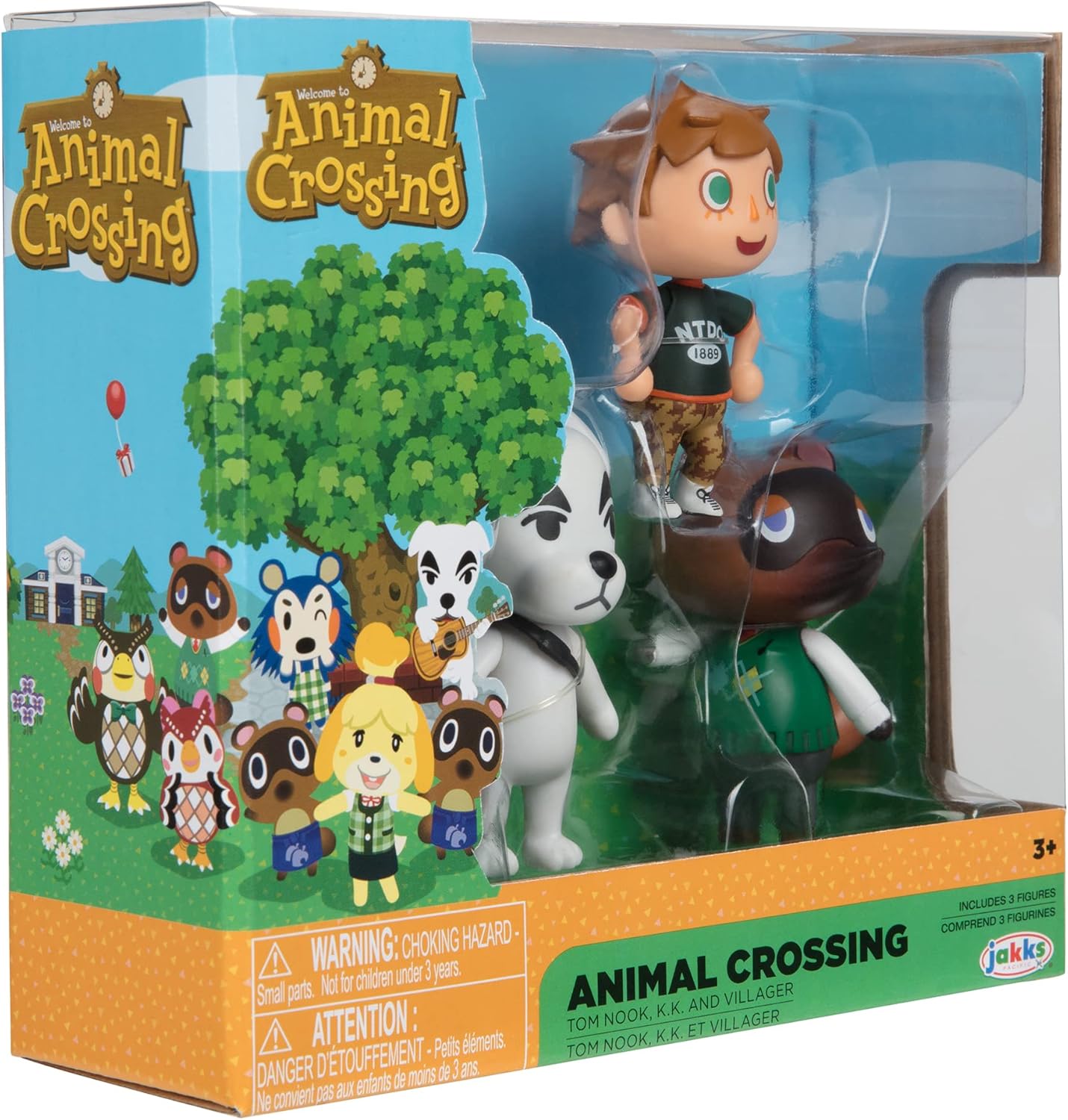 Animal Crossing Action Figure Pack - Tom Nook, K.K. and Villager - 6cm