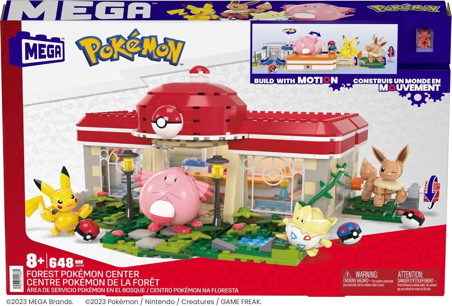 Mega Pokemon Building Blocks - Forest Pokemon Center - 648 Pieces ...