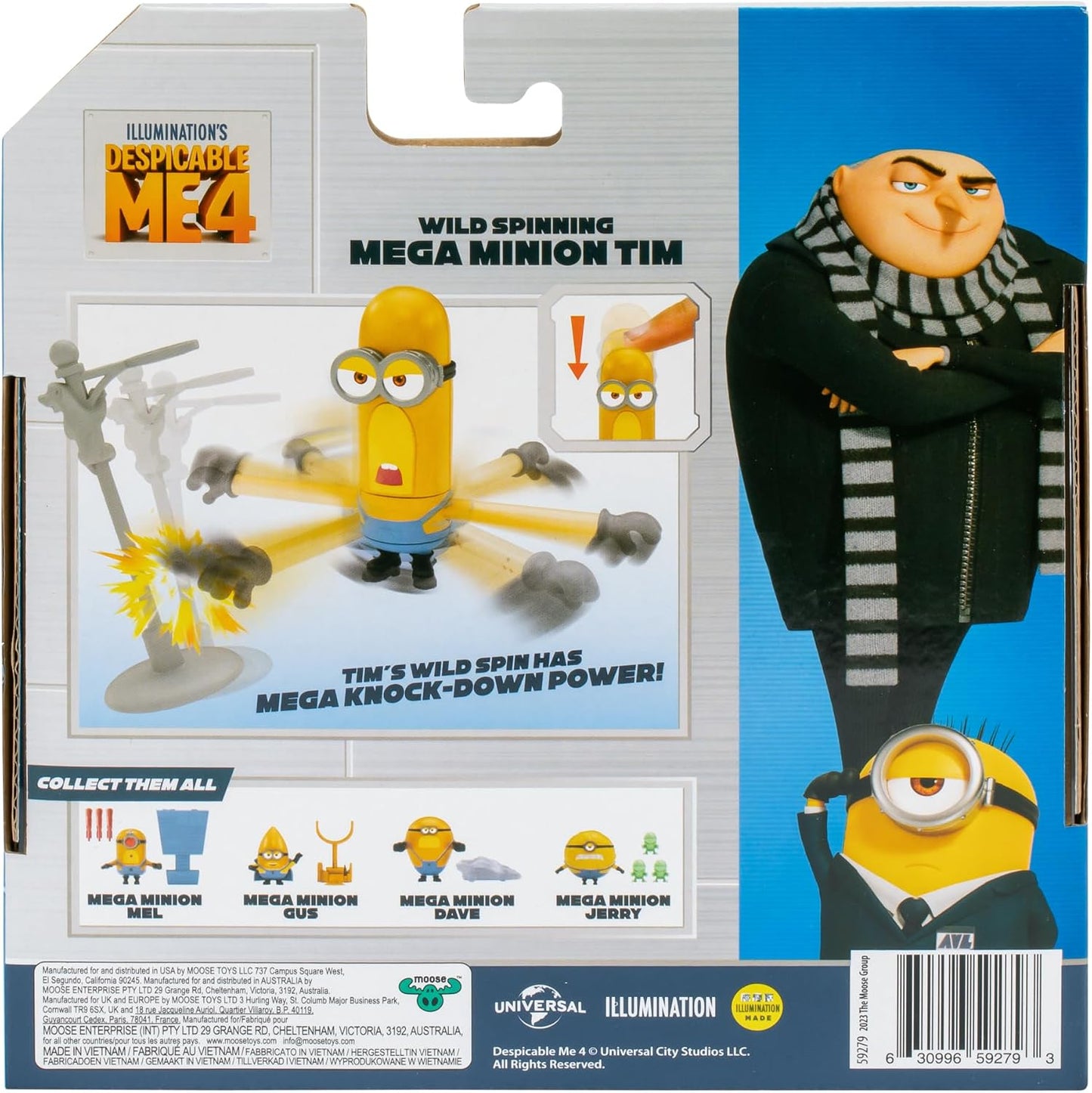 Despicable Me 4 - Mega Minion Tim - Wild Spinning Action Figure