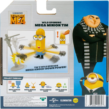 Despicable Me 4 - Mega Minion Tim - Wild Spinning Action Figure