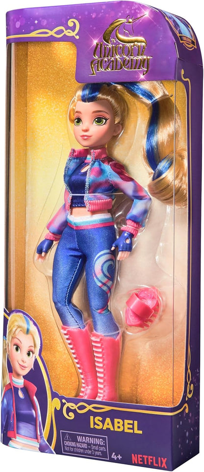 Netflix's Unicorn Academy - Isabel - 9 Inch Doll and accessories (Damaged Box)