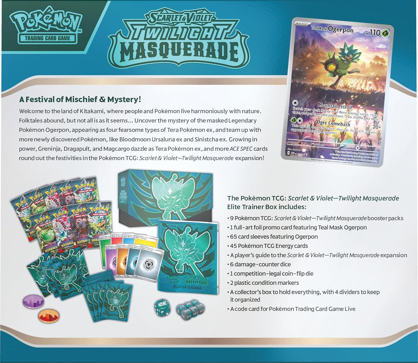 Pokemon TCG - Scarlet & Violet Twilight Masquerade Elite Trainer Box