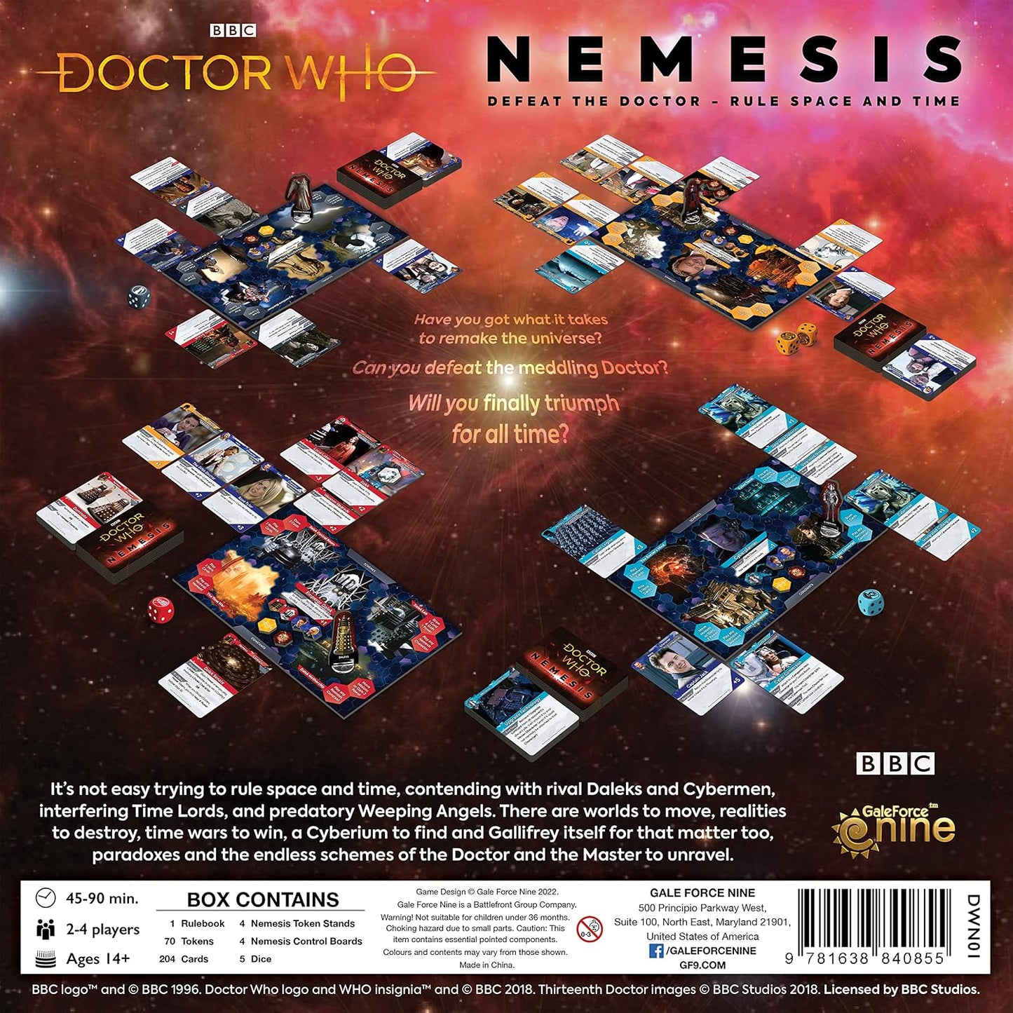 BBC Doctor Who - Nemesis - Gale Force Nine - Board Game