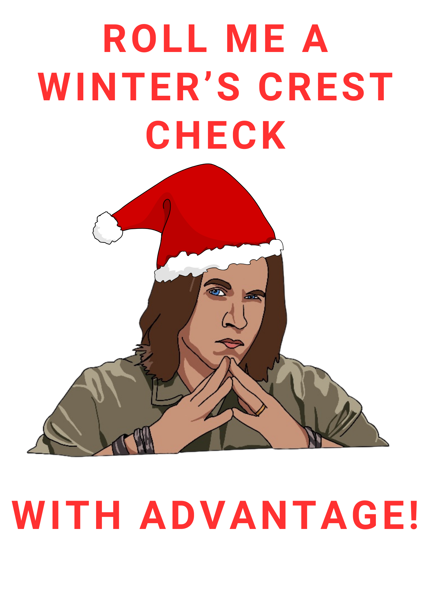 Matt Mercer Natural 20 Critical Role Christmas A5 Card