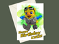 Final Fantasy XIV 14 Alpha the Chocobo Birthday A5 Card