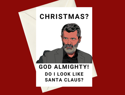 Manchester United Roy Keane A5 Christmas Card