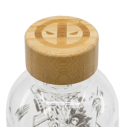 Marvel Deadpool Glass Water Bottle - 1030ml
