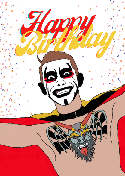 AEW Danhausen Very Nice Very Evil A5 Birthday Card