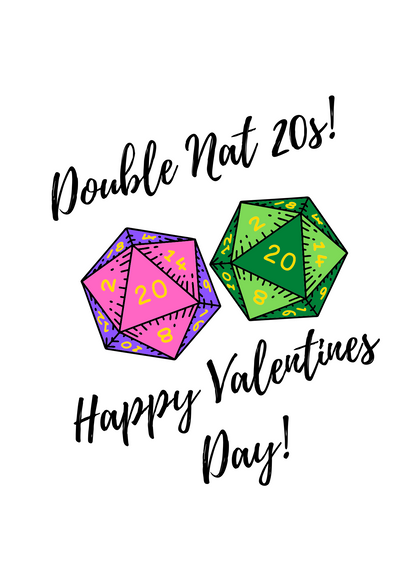 Matt Mercer Natural 20 Critical Role Valentine's Day A5 Card