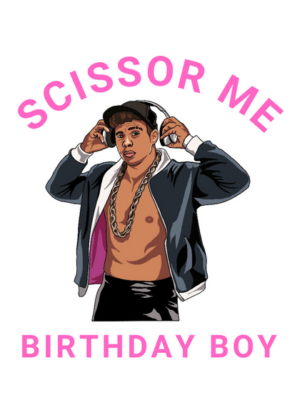 AEW The Acclaimed Max Caster Scissor Me Birthday Boy A5 Birthday Card