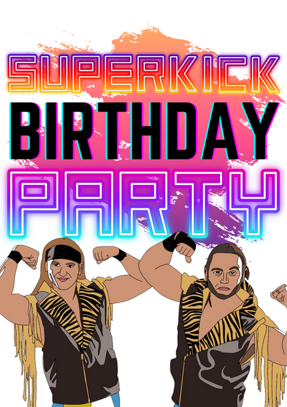 AEW The Young Bucks Superkick Party A5 Birthday Card