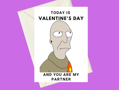 Futurama Neutral President A5 Valentine's Day Card