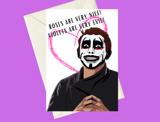 AEW Danhausen Very Nice Very Evil A5 Valentine's Day Card