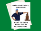 Survivor Jeff Probst Catchphrases A5 Birthday Card