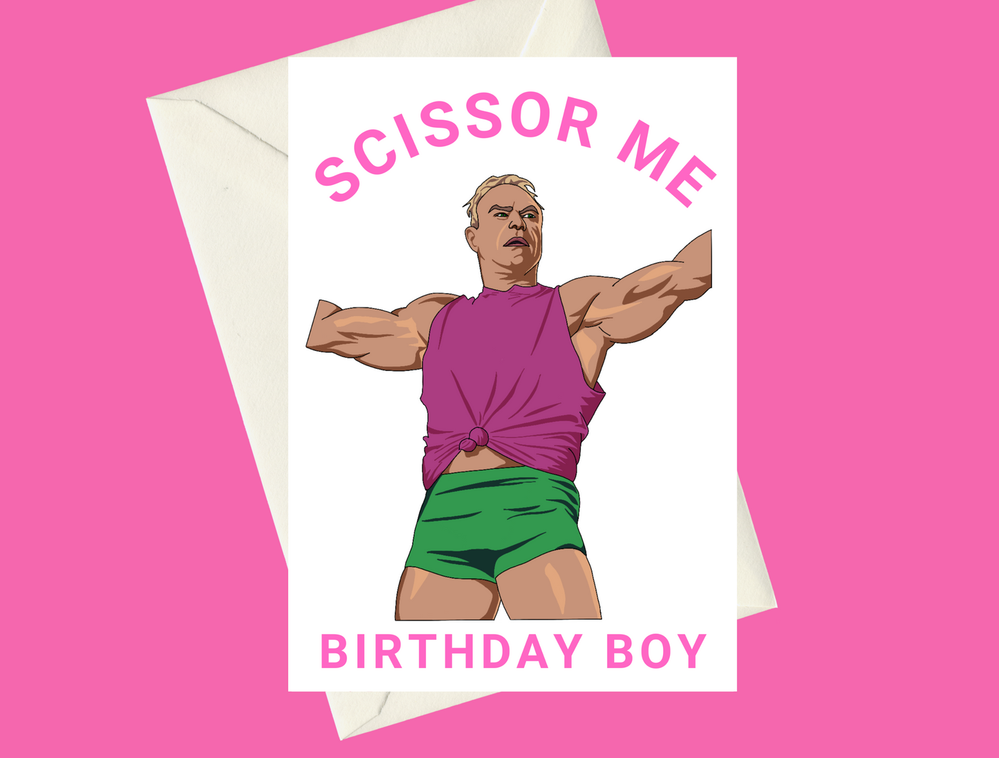 AEW Billy Gunn Scissor Me Birthday Boy A5 Birthday Card