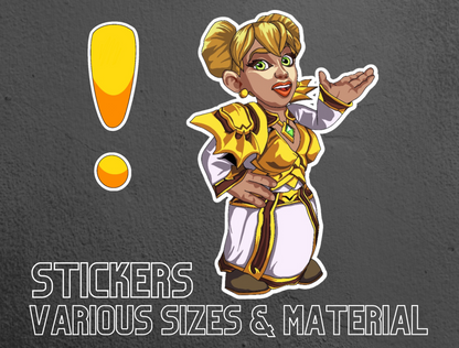 World of Warcraft Chromie and Quest Marker Stickers - Available in Matte or Glossy finish