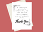 Simple Thank You A5 Birthday or Greeting Card