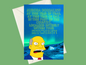 The Simpsons Aurora Borealis Card Superintendent Chalmers A5 Birthday Card