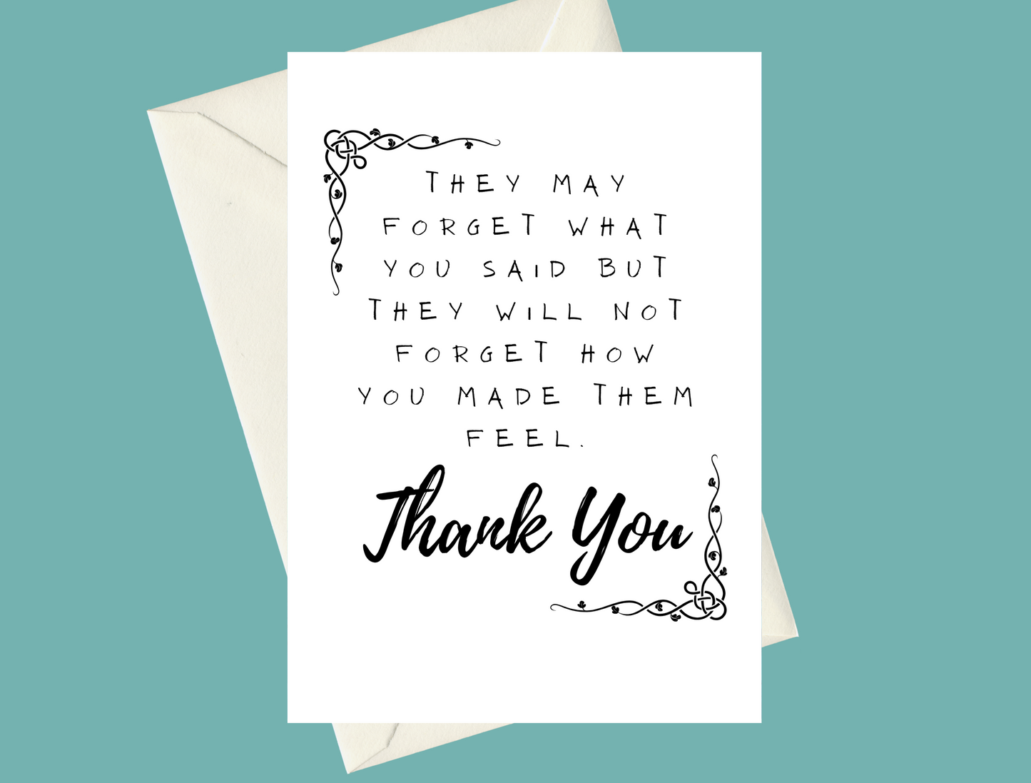 Simple Thank You A5 Birthday or Greeting Card