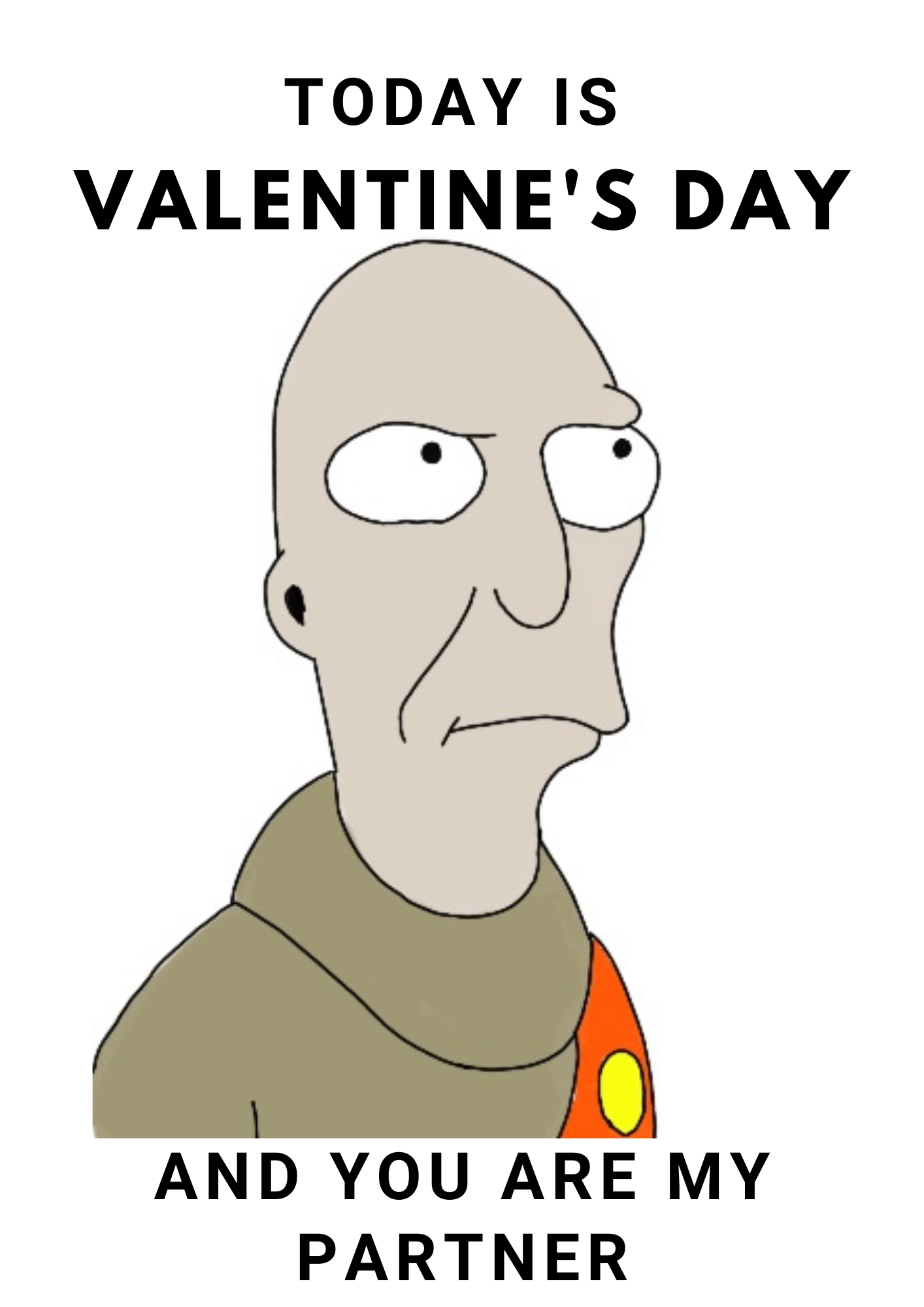 Futurama Neutral President A5 Valentine's Day Card