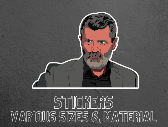 Roy Keane, former Manchester United player Stickers