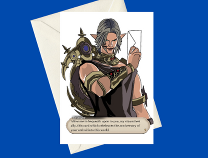 Final Fantasy XIV 14 Urianger Scion of the Seventh Dawn Funny  Birthday A5 Card