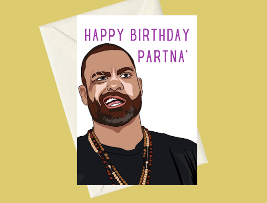 AEW's Mad King Eddie Kingston Inspired Partna Birthday A5 Card