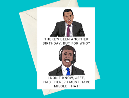 Chris Kamara Jeff Stelling Sky Sports Pundit Novelty Birthday A5 Card