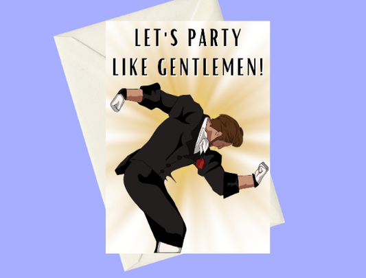 Final Fantasy XIV 14 Hildibrand Manderville Gentleman Detective Inspired Birthday A5 Card