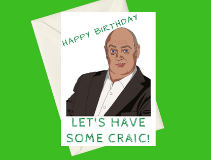 Dara O Briain Lets Have Craic Mock the Week Comedian Birthday A5 Card