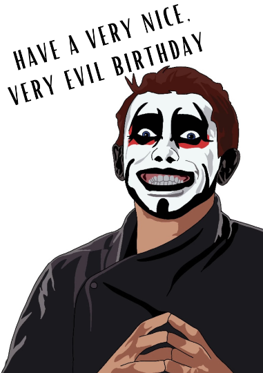 AEW Danhausen Very Nice Very Evil A5 Birthday Card