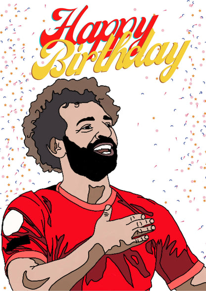 Liverpool Mohamed Salah A5 Birthday Card